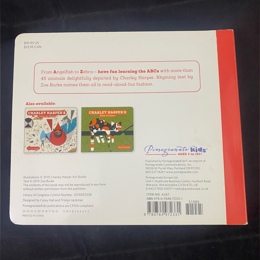 Charley Harper's Animal Alphabet Board book By Zoe Burke Cincinnati Artist - Picture 4 of 13